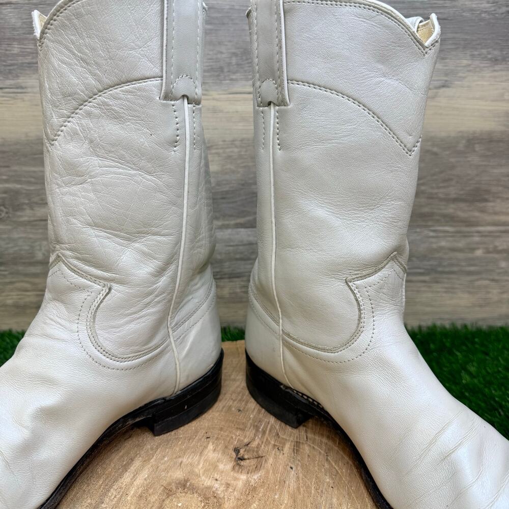 Justin Women - Size 6M - Vintage Ivory Roper Cowboy Boots L3713 - Picture 4 of 12